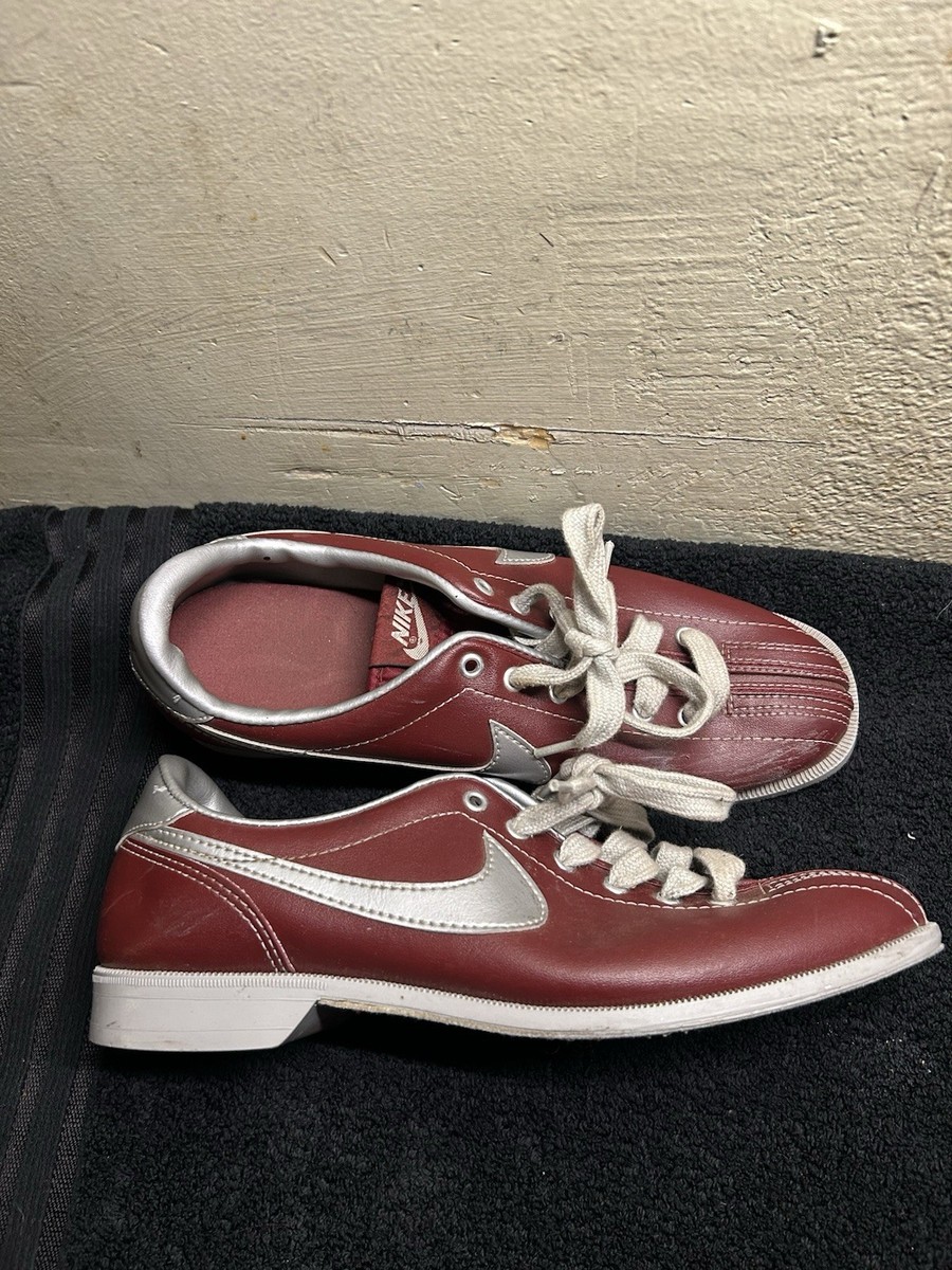 80's Nike Bowling Shoes Women's Sz 9 830608SN Leather Maroon