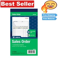 Professional 2-Part Carbonless Order Book - Customized Receipts, 50 Sets