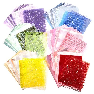 BADAO 90 Sheets Sticker Scrapbook Paper Supplies for 7.08 x 5.11 inches, Blue