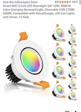 New 12 Pack Smart Wi-Fi Led Downlight