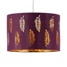Modern Burgundy Fern 30cm Easy Fit Ceiling Light Shade Pendant Lightshade
