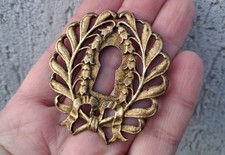 ANCIENNE ENTRÉE DE CLÉ SERRURE EN BRONZE ou LAITON DE MEUBLE   N°21D