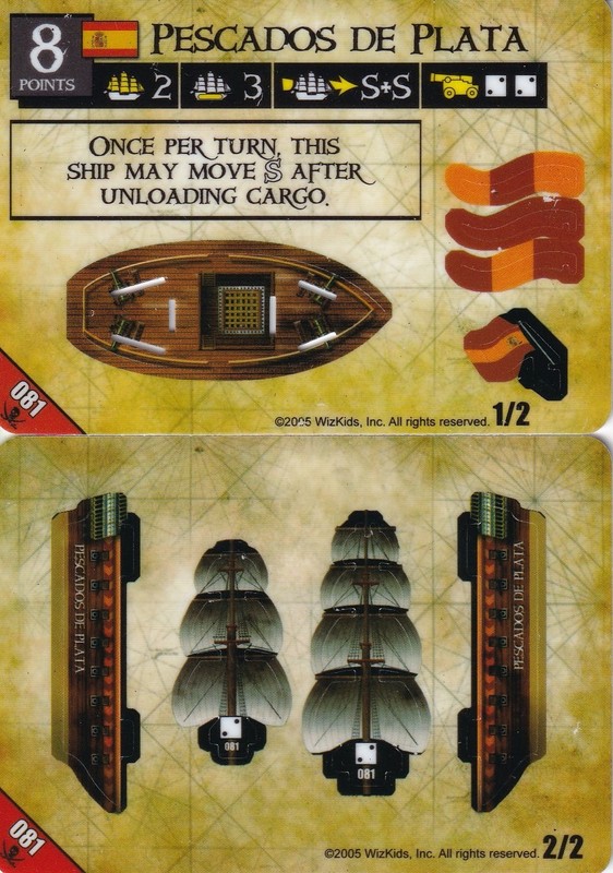 WizKids Pirates of the Spanish Main #081 Pescados de Plata (Common) ship new