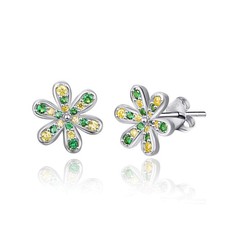 Daisy Stud Earrings S925 Sterling Silver Small Flower Earrings Hy