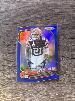 2025 Prizm Blue Retail SP Short Print Denzel Ward Cleveland Browns Case Hit