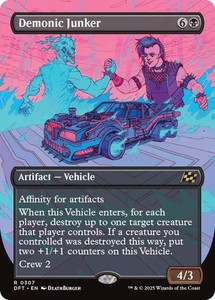 Demonic Junker (Borderless) #307 Foil - Aetherdrift (DFT)