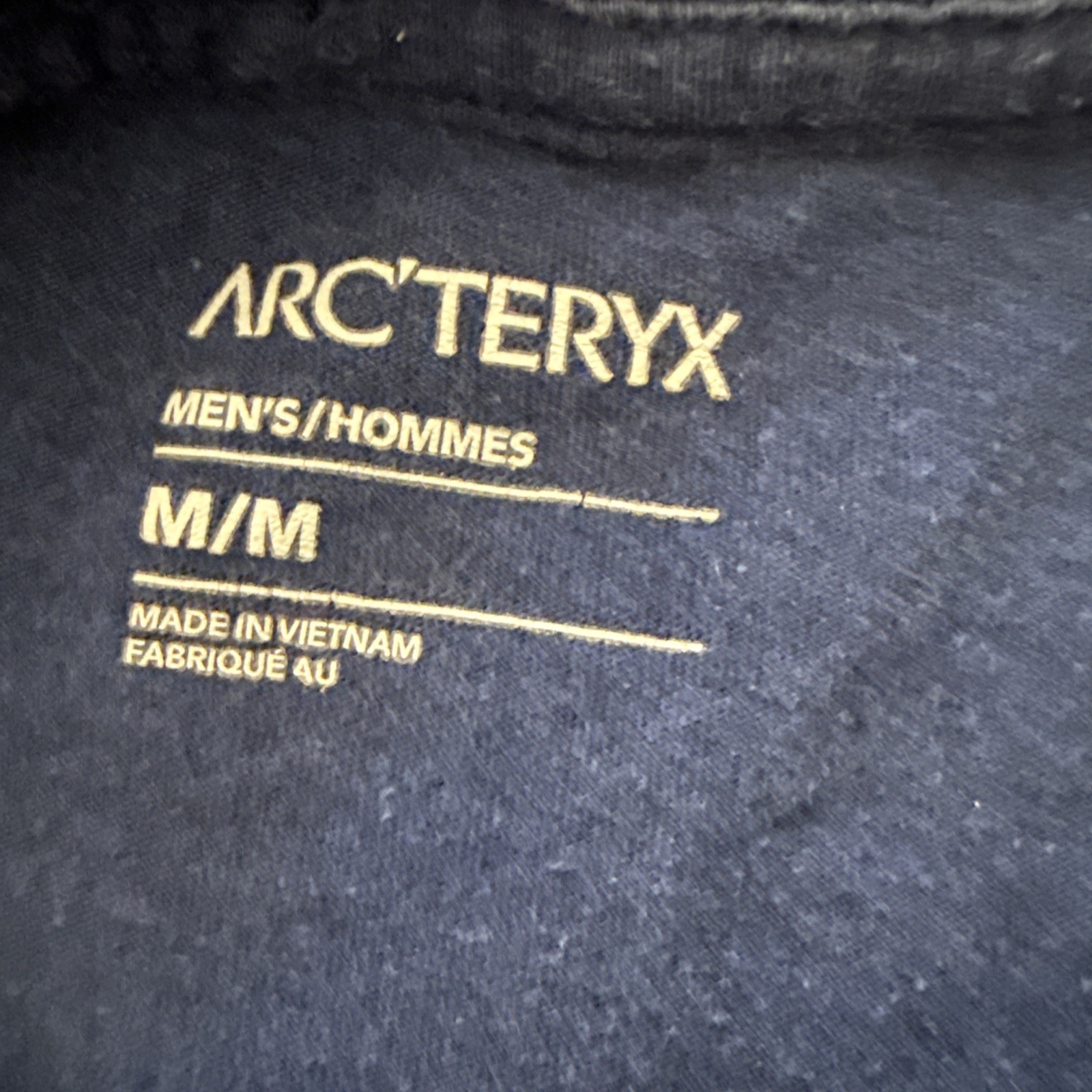 ARC'TERYX Arc’teryx T Shirt Logo Grafico Uomo M Medium Blu Navy Rosso Montagne