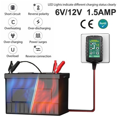 Charger For Mighty Max Battery ML7-12, 12 Volt 7.2 AH SLA F1 Terminal Battery