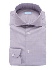 NWT IL SARTORE NAPOLI by VINCENZO DI RUGGIERO SHIRT burgundy blue 41 16