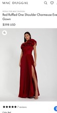 Mac Duggal Womens 14 Formal NWT 14 Red Winter Formal Special Occasion Dress