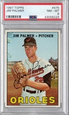 Jim Palmer 1967 Topps #475 PSA 8