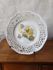 Assiette Ajourée Porcelaine Schumann Arzberg - Décor Groseilles - Vintage