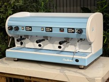 SAN MARINO LISA 3 GROUP BLUE WHITE ESPRESSO COFFEE MACHINE COMMERCIAL CUSTOM