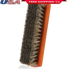 Horsehair Shoe Brush Wood Handle Multi-Purpose Cleaner Leather Shoes Bags Boots