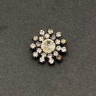 Vintage 1960s Rhinestone Starburst Lapel Pin Brooch — photo 2