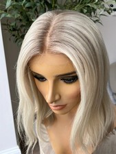 Ombre Blonde Wave 100 Human Hair 13x4 Lace Front Wigs Pre Plucked
