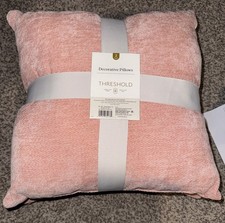 2pk Chenille Square Throw Pillows - Threshold  Pink