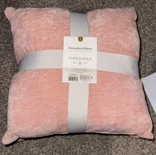 2pk Chenille Square Throw Pillows - Threshold™ Pink