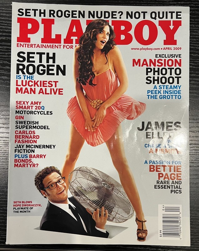 Playboy April 2009 Seth Rogen Cover Hope Dworaczyk Playmate Centerfold