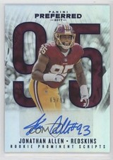 2017 Preferred Rookie Prominent Scripts Blue 65/99 Jonathan Allen #268 Auto vw1