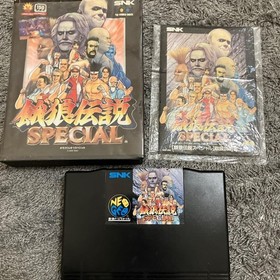 SNK Neo Geo Neogeo AES ROM Console System with 4Games Tested Used