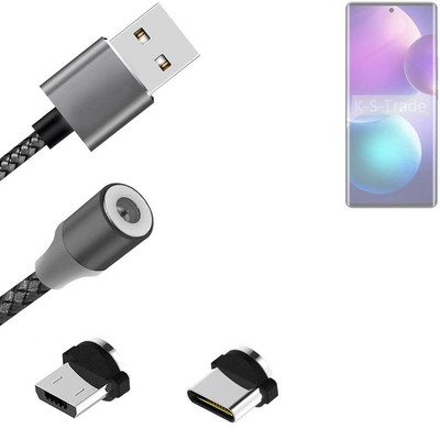 Magnet-Lade-Kabel für Infinix Zero 40 4G mit USB-Typ C und Micro-USB-Anschluss