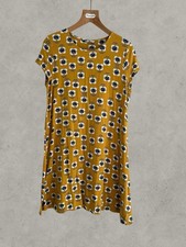Tu yellow floral print short sleeve t-shirt dress Size 16