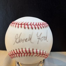 President Gerald Ford Signed MLBall Black Ink JSA Certified