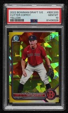 2022 Bowman Chrome Draft Sapphire Edition Yellow 1/99 Cutter Coffey PSA 10 1rv8