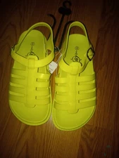 Sole Mates Sandals Womens 6 Casual Open Toe Jelly Strappy Slingback Yellow