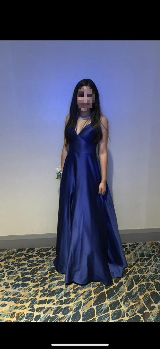 Royal Blue Satin Dress In Bridesmaids' & Formal Dresses for sale