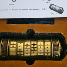 Metal Cylinder Cryptex Alphabet Password Lock...