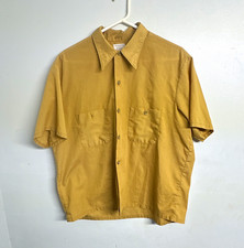 Vintage 1970s JCPenney Big Mac Tan Short Sleeve Work Shirt Boxy Men's Extra Larg