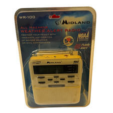 Midland WR-100 All Weather Radio, Public Alert, Emergency Broadcast, NOAA SMS