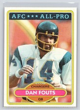 1980 Topps #520 Dan Fouts - Chargers HOF