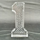 Waterford Crystal Number 1 Paperweight Figurine Vintage 5 1/8" Ireland Excellent