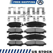 8PCS Front Rear Premium Ceramic Brake For 2009-2015 Honda Pilot Acura MDX ZDX