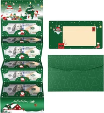 Christmas Cash Gift Envelopes, Money Envelope for Cash, Money Holder for Christm