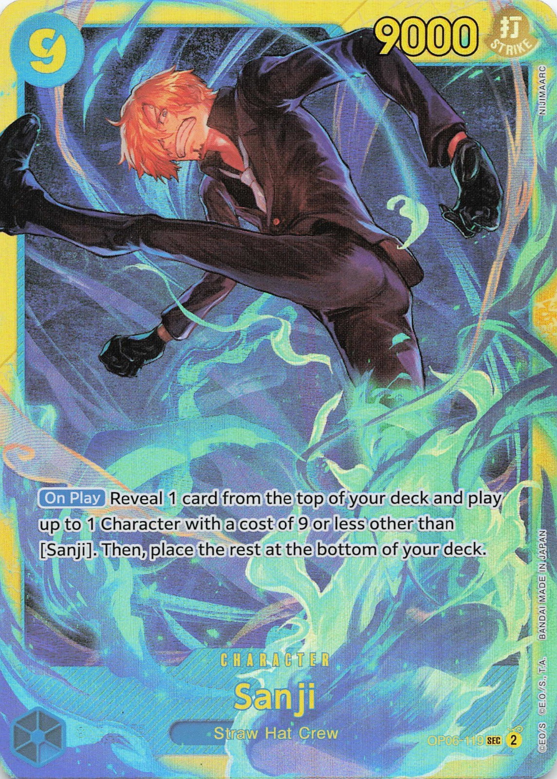 One Piece Sanji SEC Wings of the Captain #OP06-119 NM