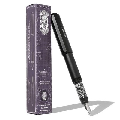 Ferris Wheel Press Bearrington Black  Aluminum Carousel Fountain Pen- Fine Nib