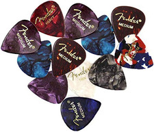 Fender Premium Picks Sampler - Confezione da 12 include calibri sottili, medi e pesanti (Aus