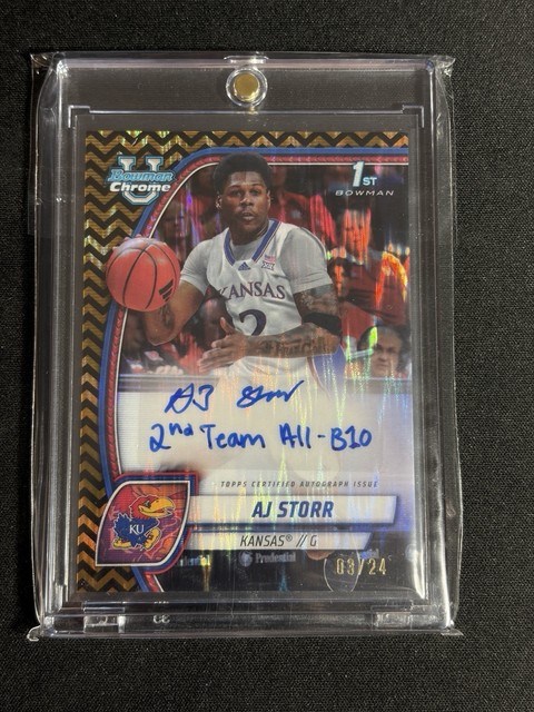 2024-25 Bowman U Chrome AJ Storr Black Gold Stealth Auto SSP /24 INSCRIPTION!