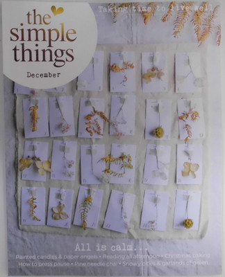 The Simple Things magazine Dec 2025 All is Calm: Painted candles & paper angels