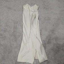 BHLDN Cali Satin V-Neck Midi Slip Dress Size 10
