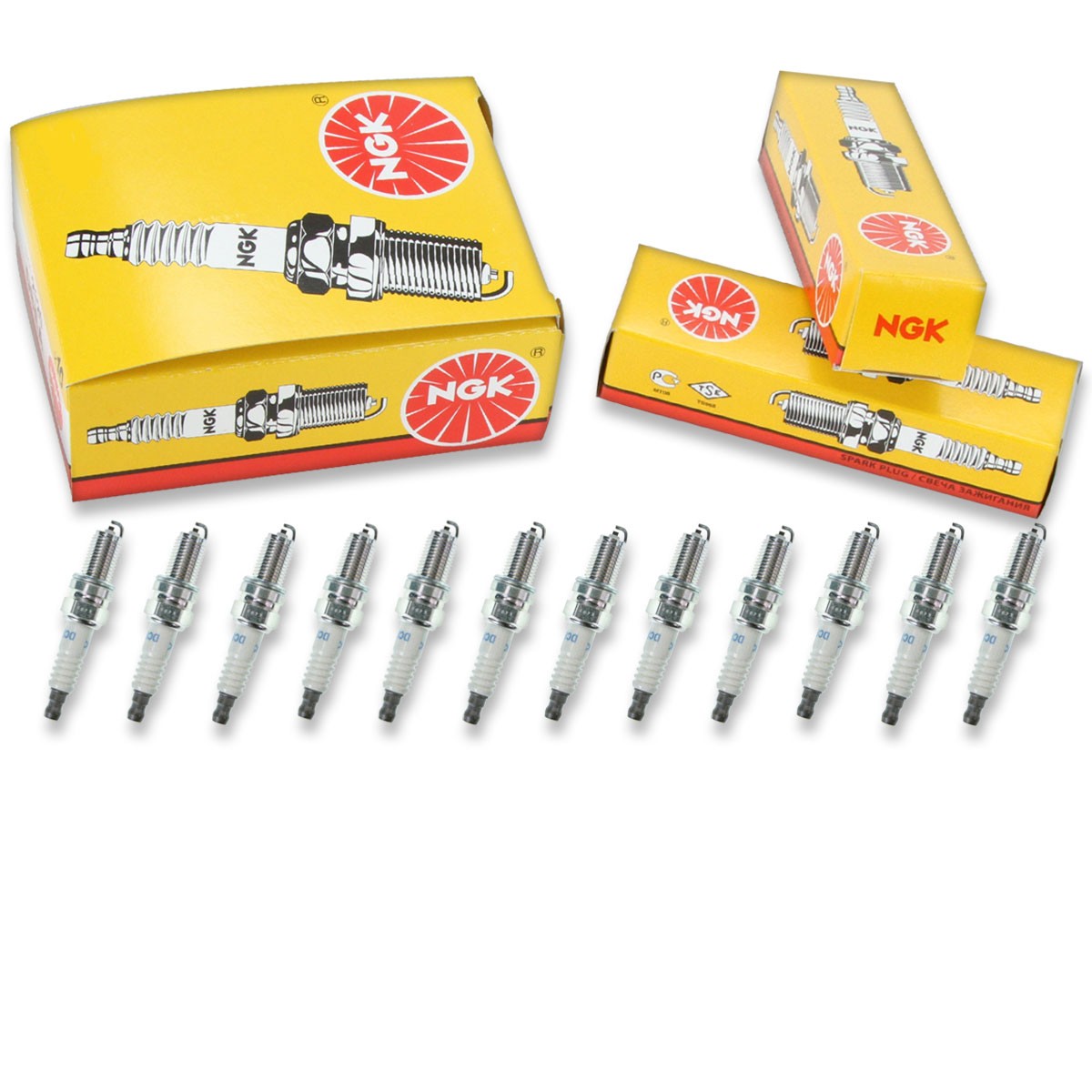 12 pcs NGK Standard Spark Plugs for 1997-2002 Ferrari 550 Maranello 5.5L V12 fw