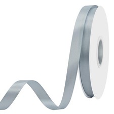Grey Satin Ribbon 5/8 Inch x 50 Yards Double Face Fabric Gift Wrapping Craft