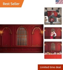 Luxurious 10x8ft Red Photography Backdrop - Perfect for Ceremonies Parties