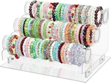 PACMAXI Acrylic Bracelet Holder with 3 11.82 x 8.27 x 6.7 inches, Transparent 