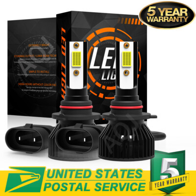 LED Headlight Kit 9006 HB4 6000K White Low Beam Bulbs for PONTIAC Vibe 2009-2010