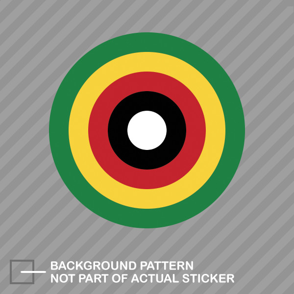 Air Force of Zimbabwe Roundel Sticker Decal Vinyl AFZ Zimbabwean ZWE ZW ...